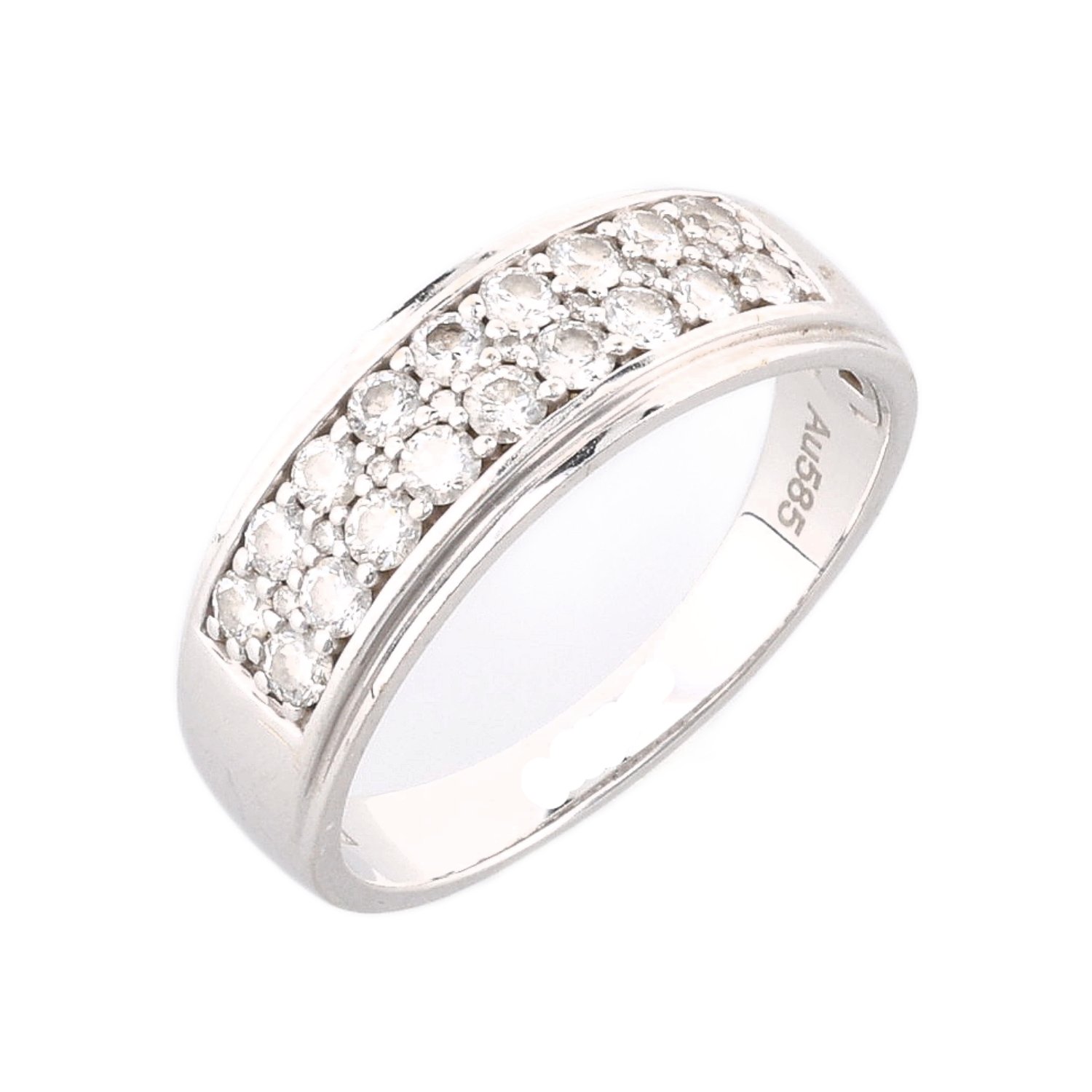 585/ 1 Weißgold Ring Gr60 mit Brillanten 4,90gr 585/ 1 Weißgold Ring Gr60 mit Brillanten 4,90gr