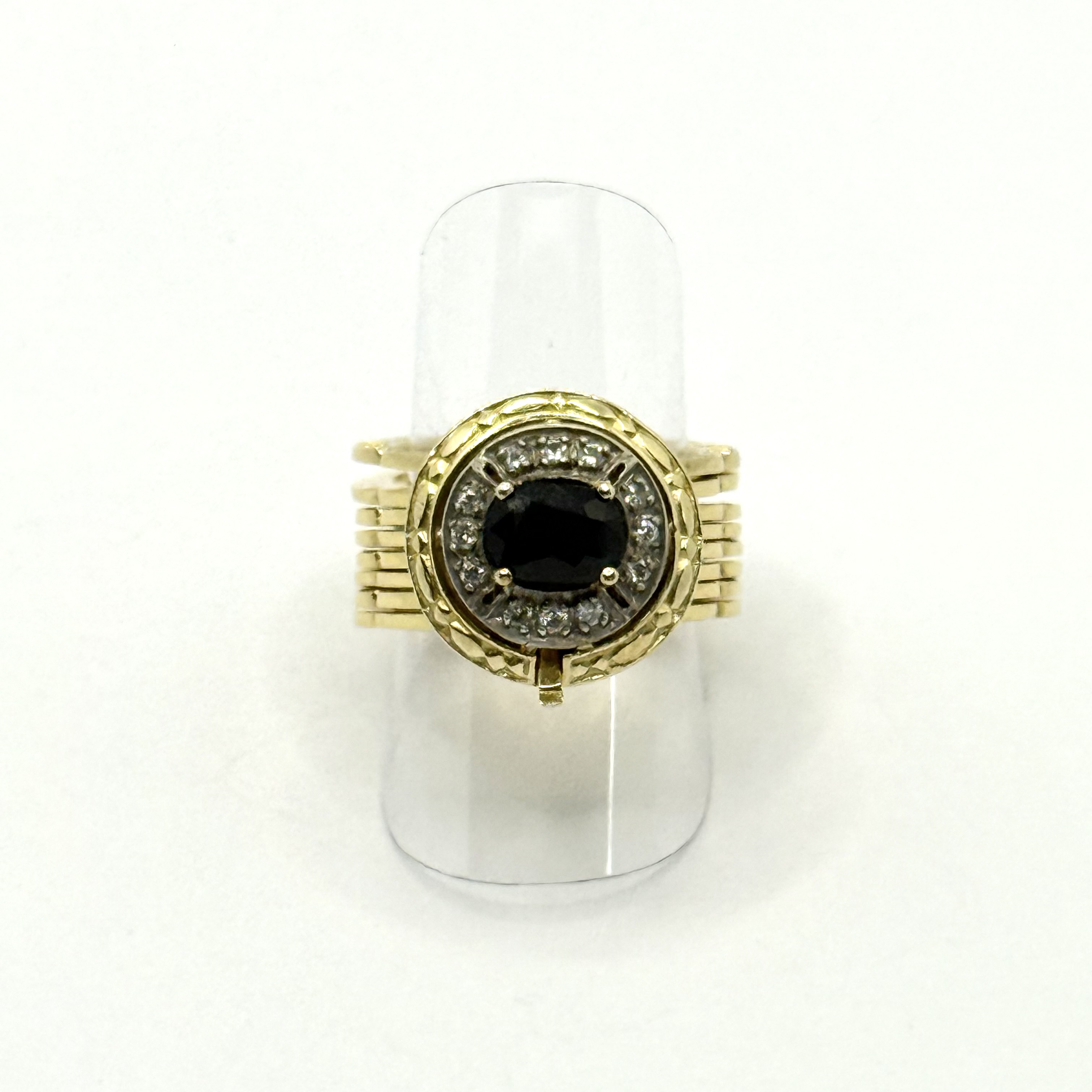 750/1 Ring - Armband 19cm Gr53 mit Brill ca 0,16ct und Fbst 20,56gr