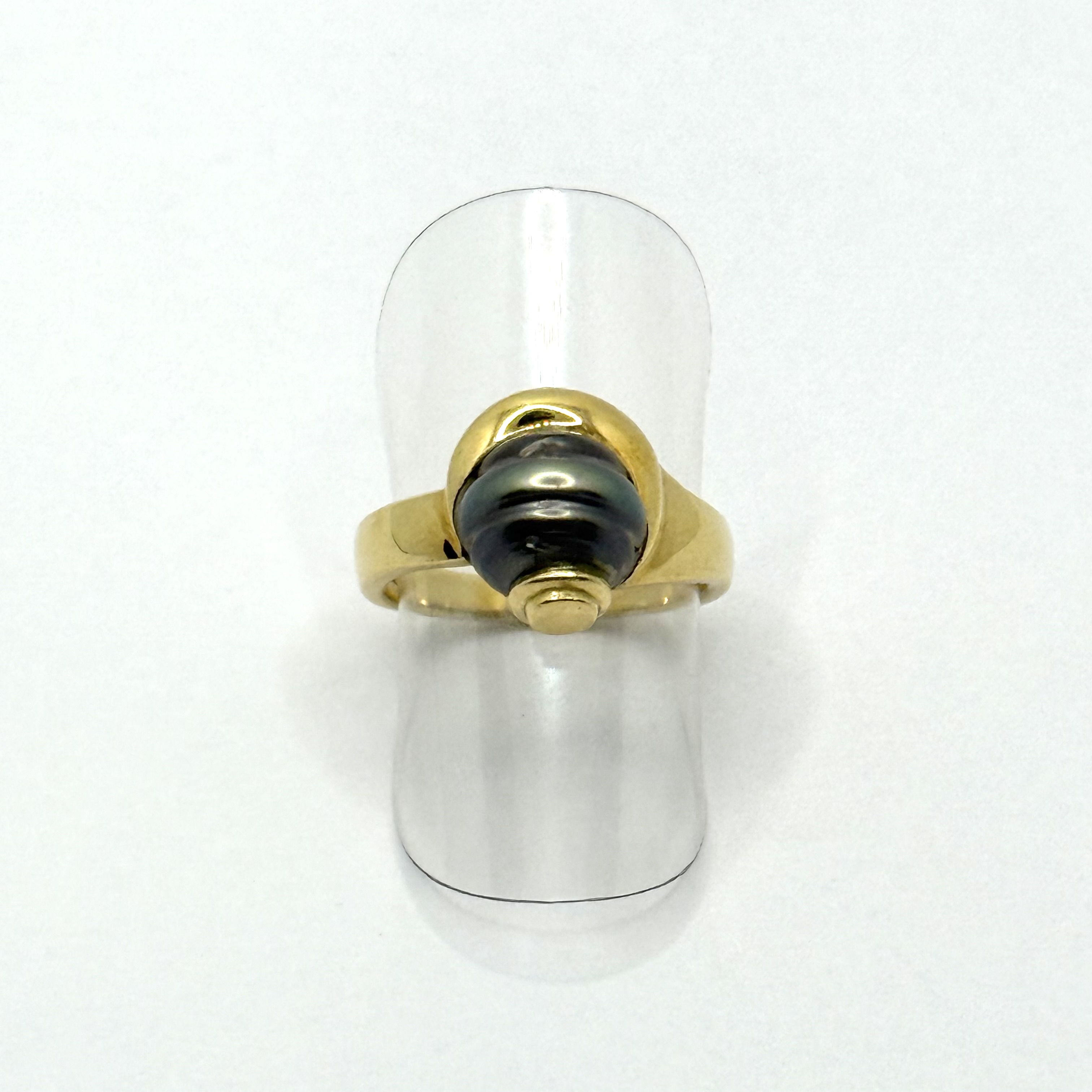 750/ 1 Ring Gr54 mit Tahiti Perle mit Zert 6,20gr