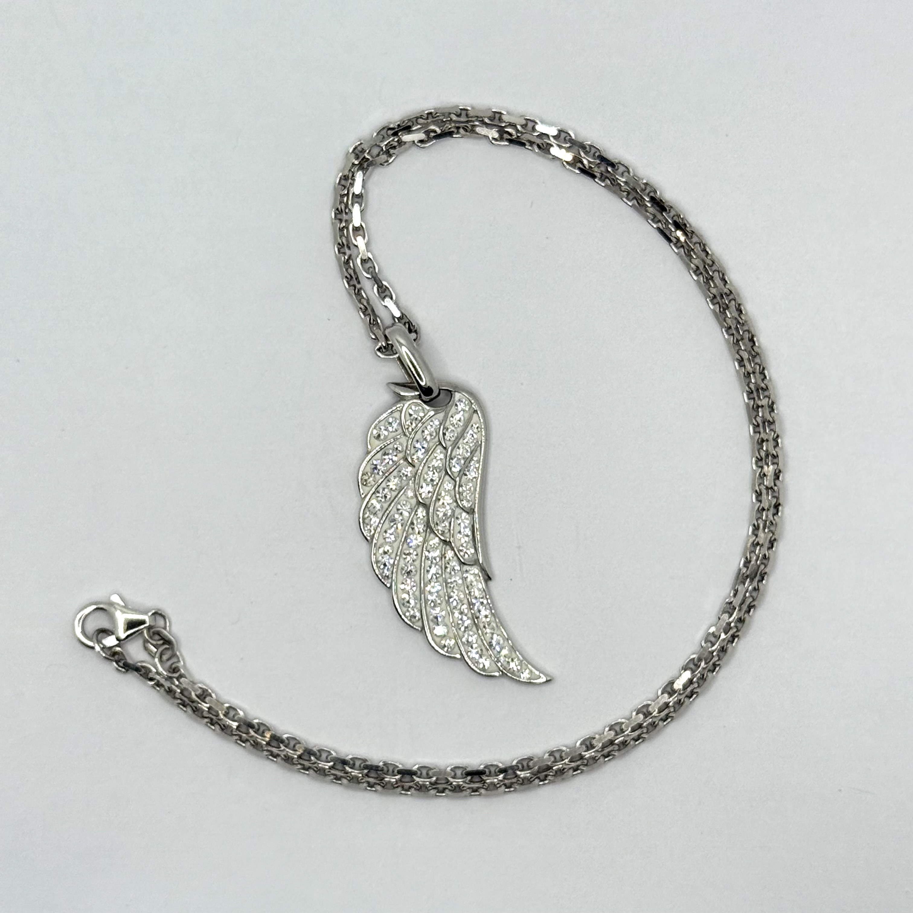 925/1 Kette ca44cm mit Engelsrufer Anhänger mit Fbst 14,39gr