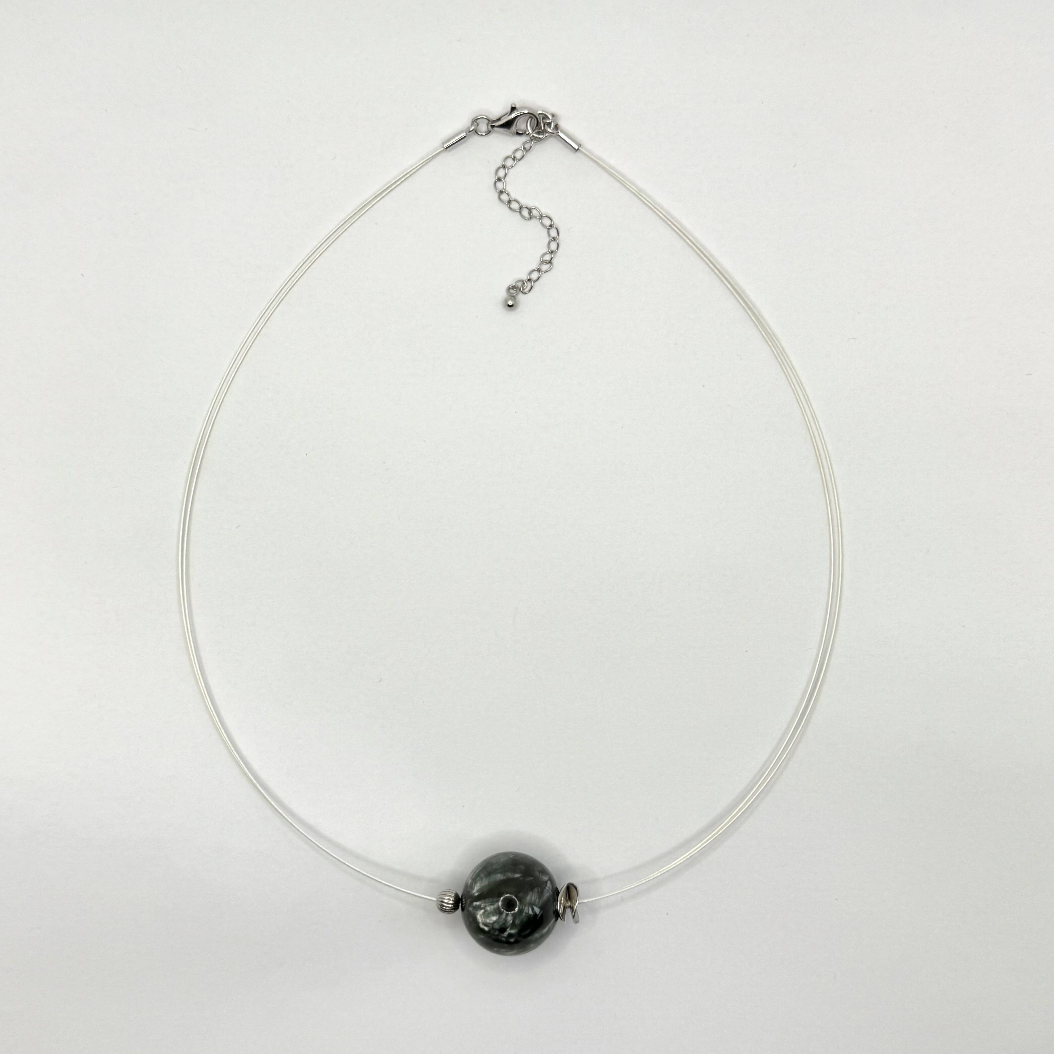 925Ag/ 1 Collier 44cm mit Fbst 13,96gr