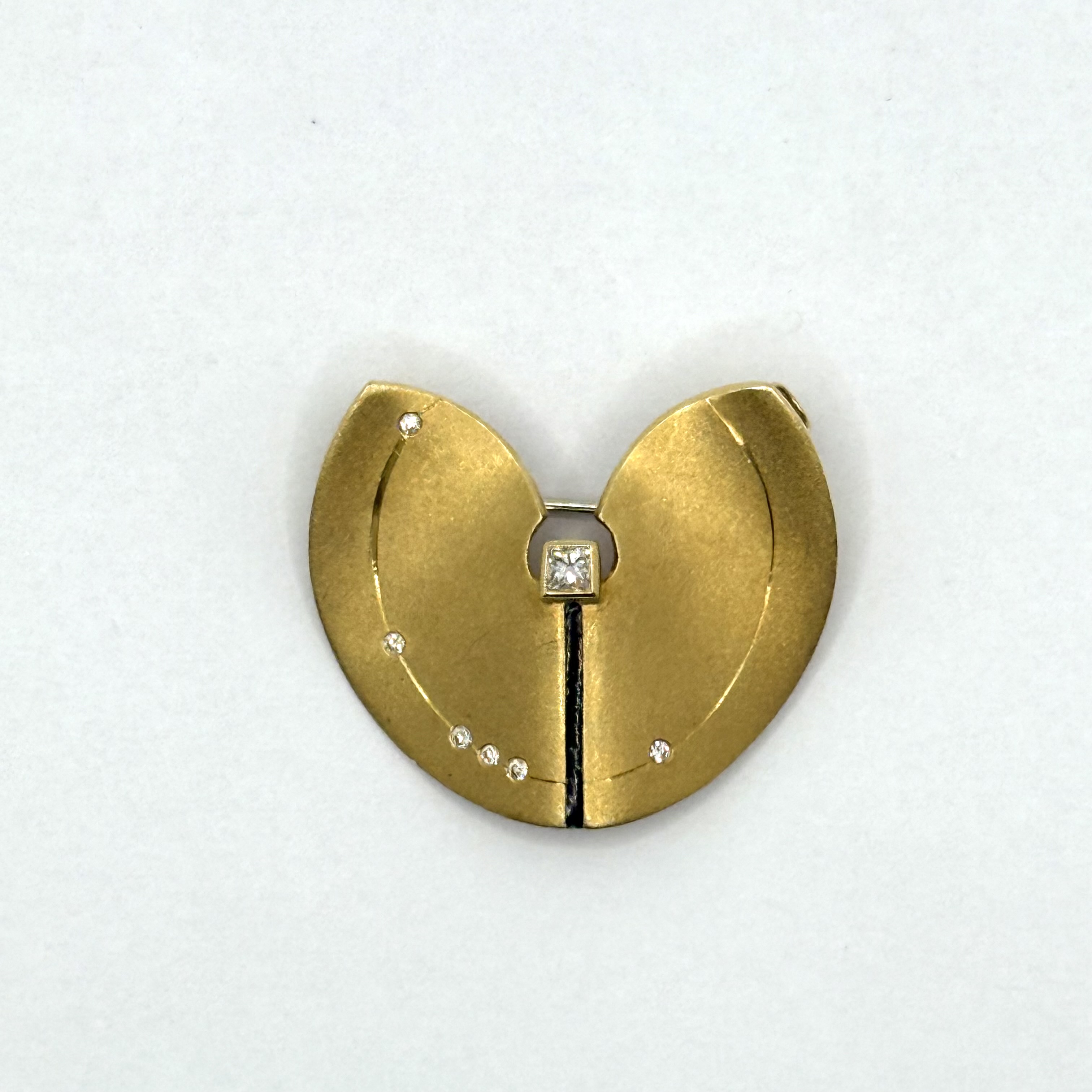 750/1 Brosche mit Dia 8,85gr